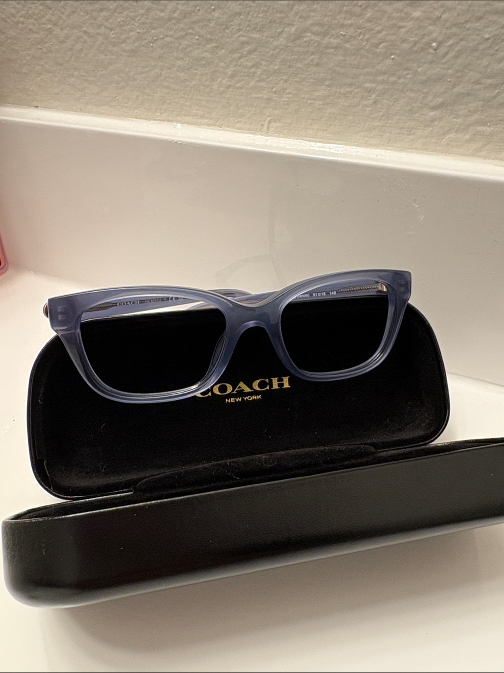 COACH Women's Blue Translucent Eyeglasses
